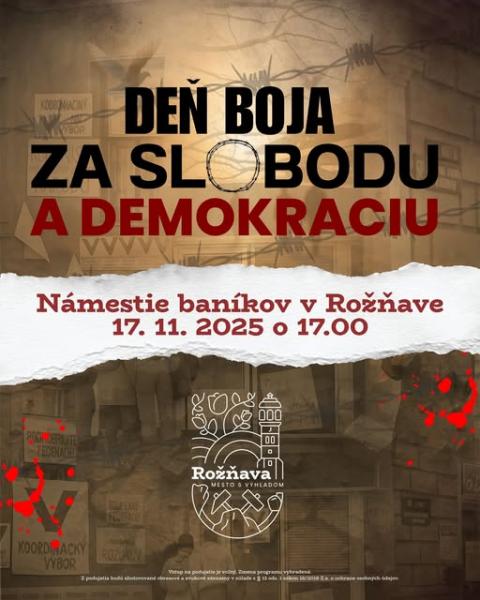 Rozsnyó városa ünnepélyes keretek között köszönti november 17-ét.