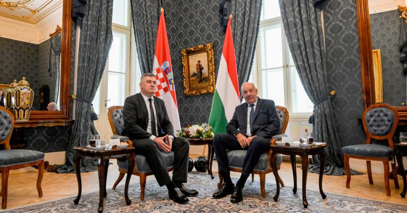 Sulyok Tamás a Sándor-palota impozáns falai között üdvözölte Horvátország államfőjét, ezzel is megerősítve a két ország közötti baráti kapcsolatokat.